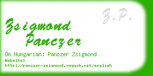 zsigmond panczer business card